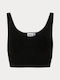 Damen Crop T-Shirt Black