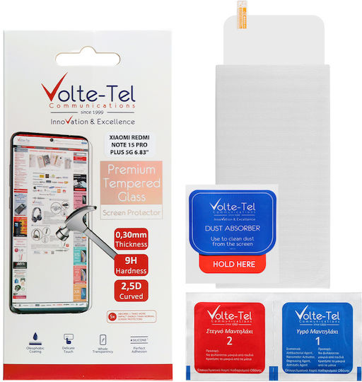 Volte-Tel 2.5D 0.3mm Full Glue Tempered Glass (Redmi Note 15 Pro 5G)