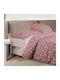 Das Home Sheet Set with 2 Pillowcases King Size with Elastic 240x260+35cm. Casual 5433 Bordeaux, Nude 3pcs
