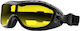Zanheadgear Nighthawk Brille Glänzend Schwarz Gelbe Linse