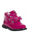 Camille Kinderstiefel aus Lackleder mit Reissverschluss Fuchsie