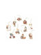 Hanging Ornament Mix Ornaments Wooden Brown 17.5x20.5cm Set 10pcs