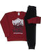 Kids Sweatpants Set Bordeaux