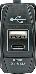 Щепсел За Захранване Двойна Порта Usb И C 70499