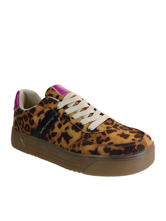 Renato Garini Γυναικεία Sneakers Λεοπάρ Φούξια