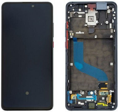 Screen Grade A with Touch Mechanism and Frame for Xiaomi Mi 9T, Mi 9T Pro (Black)