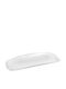 Espiel Wavy Matte Teller Untiefe Rechteckig aus Melamin Weiß 21x8.5cm 6Stück