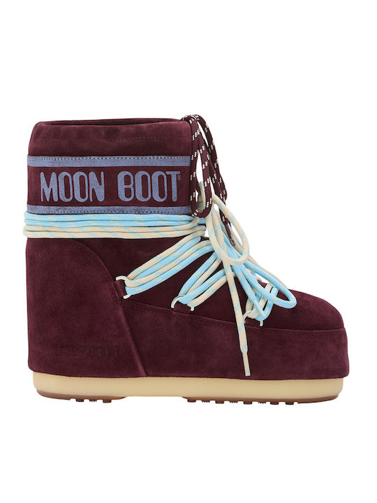 Suede Women's Boots Icon Low Burgundy