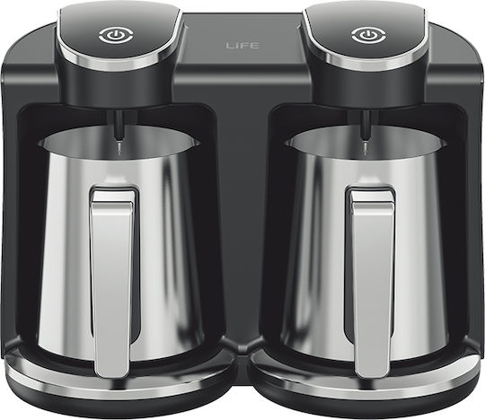 Life Kafenedaki Electric Greek Coffee Pot 1300W with Capacity 500ml Brown