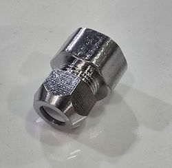 Female Nickel Fitting 1/2" X Φ10 Mechanical Compression Copper Pipe