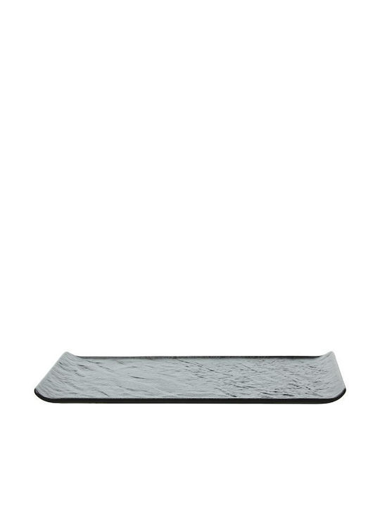 Tognana Πιάτο Ρηχό Ορθογώνιο από Πορσελάνη Μαύρο 26.5x13cm 6τμχ