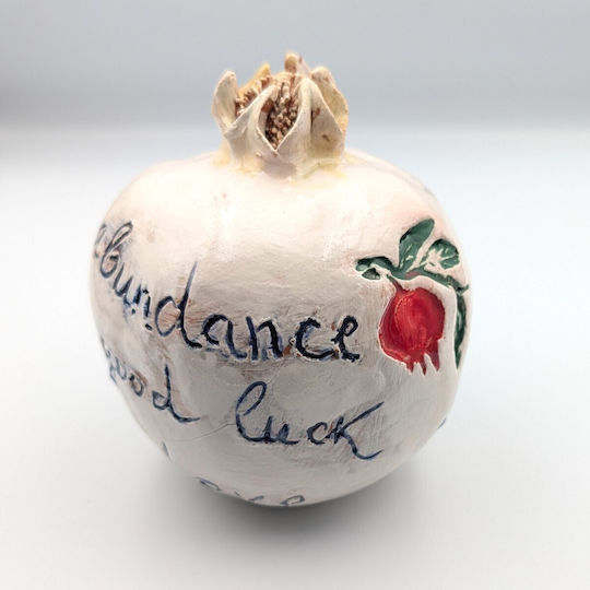 Grekas Home Handmade Tabletop Lucky Charm Pomegranate Ceramic 11cm 1pcs