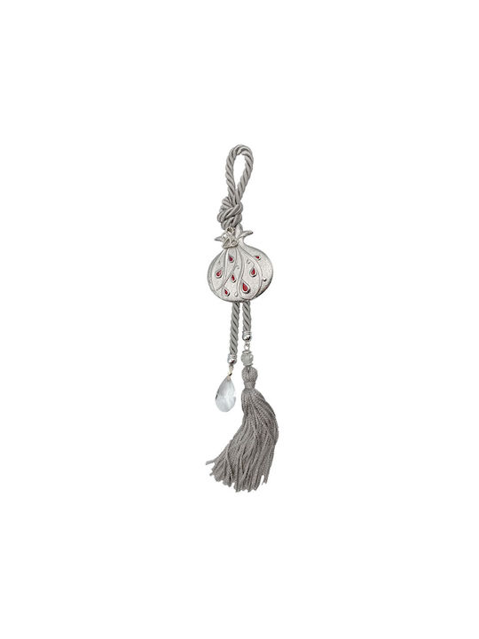 Marhome Hanging Lucky Charm Pomegranate Silver made of Metal 30cm 1pcs