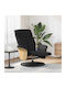 Moderner Stoff-Liegestuhl Schwarz M79xB87xH104,5cm