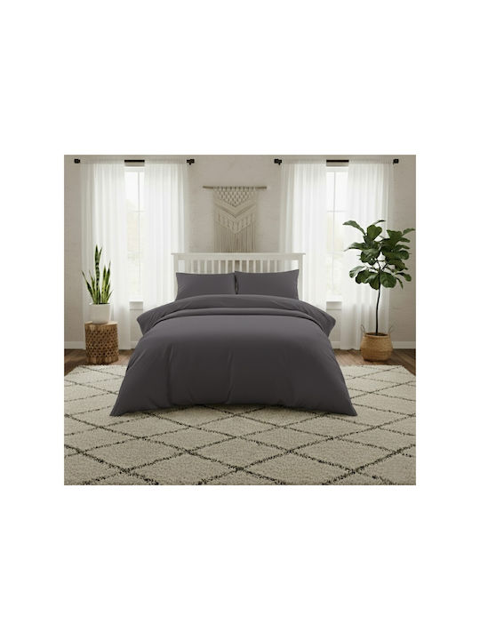 Melinen Set Față de Pernă cu plic de acoperire Gri închis 53x72cm.