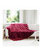 vidaXL Pelzige Decke Übergröße 220x240cm Türkis Rote