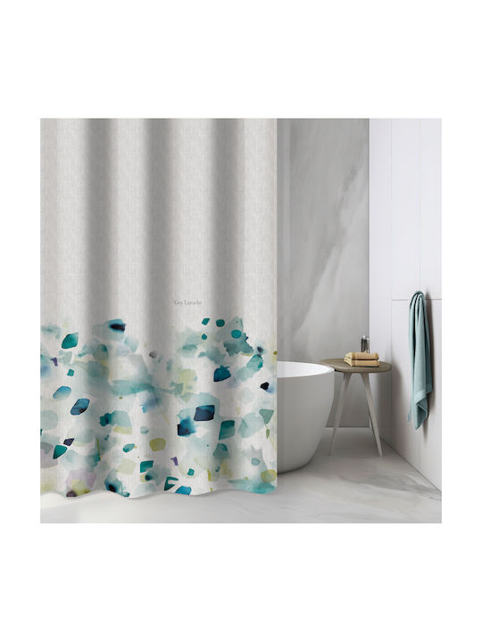 Guy Laroche Carmel Shower Curtain Fabric with H...