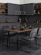 Levico Table Dining Room Wooden Smoked Walnut 130x75x75cm