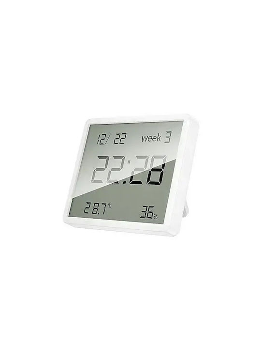 Hoco Tabletop Digital Clock LCD with Wireless Charging White 000.230.19930