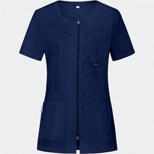bwell Women's Blue Medical Blouse
