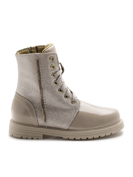 Kids Boots from Patent Leather Beige