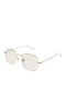 Gucci Unisex Sunglasses with Silver Metal Frame and Transparent Mirror Lens GG1184S 005