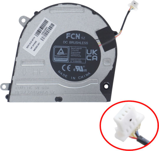 Ανεμιστηράκι Laptop Gpu Cooling Fan Ηp Pavilion Plus 14-ey 14t-ey 14z-eυ Dfs5l22h05b85a Fqu9 023.100vm.0001 N60263-001 4pin Κωδ.81541