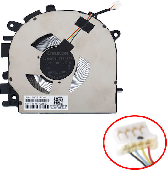 Ανεμιστηράκι Laptop Cpu Cooling Fan Hp Envy 17-da 17t-da 17t-da000 17-da0097nr 17-da0004nv 17-da0xxx 17-da0004nia C84e1ea 17-da0004nk Bu6m7ea Discrete Graphics Tpn-c176 N87225-001 Eg50050s1-cp31-s9a 4pin Κωδ.81544