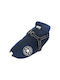 Denik Pets Blue Fleece / Waterproof Dog Coat Large with 43cm Back Length