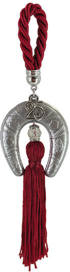 Marhome Hanging Lucky Charm Horseshoe Burgundy made of Plastic 19cm 1pcs