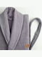 Borea Lava Bathrobe with Collar Grey 420gr/m²