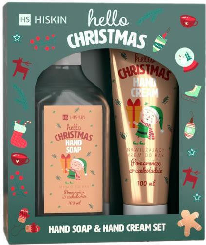 HiSkin Hello Christmas Sweet Chocolate Σετ Περιποίησης για Ενυδάτωση & Καθαρισμό Σώματος 2τμχ