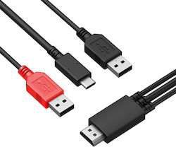 XP-Pen HDMI 2.0 HDMI Male - USB-A Male / USB-C Male 1.5m Black XP-Pen HDMI 2.0 HDMI Male - USB-A Male / USB-C Male 1.5m Black