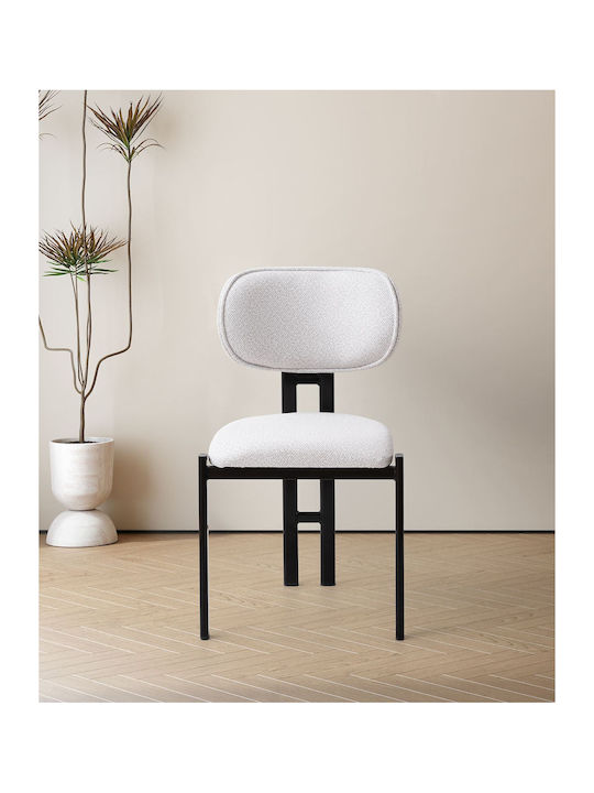 Muriz Scaune Sala de mese Off White-black 2buc ...