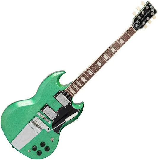 Vintage Vs6-30th Limited Edition 30th Anniversary Electric Guitar Green Metalflake