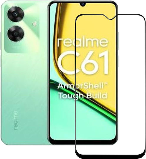 Adeziv complet Full Face Tempered Glass Negru (Realme C61)