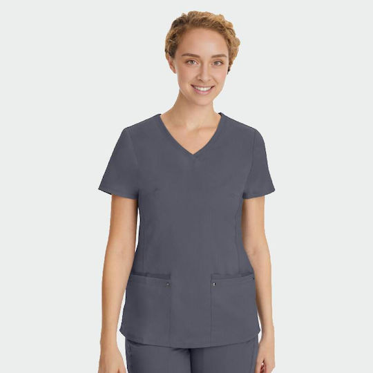 Healing Hands Women's Gray Medical Blouse