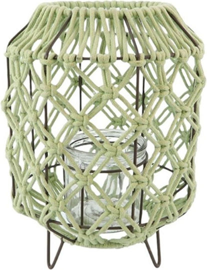 Atmosphera Laterne Korbweide Grün 22x31x31cm 1Stück