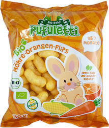 Gepuffte Snacks aus Mais Orange Karotte Pufuletti Glutenfrei Vegan 30g Bio