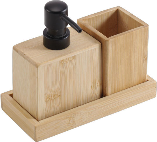 Ankor Ankor Badezimmerzubehör-Set Hölzernes Schwarz 3 Stück