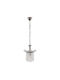 Agora Lighting Verstellbar Hängelampe Silber mit Kristallen für Fassung E14, E.14 25cm.