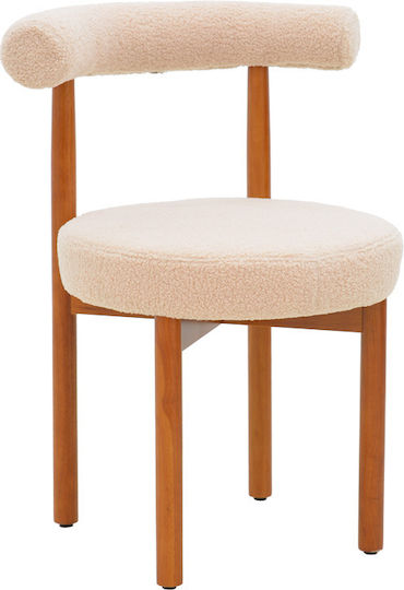 Fenza Столички Трапезария Beige Bouclé, Walnut Shade 2бр 60x54x75бр