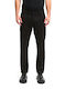Izumo Men's Trousers Chinos Elastic in Straight Black Style