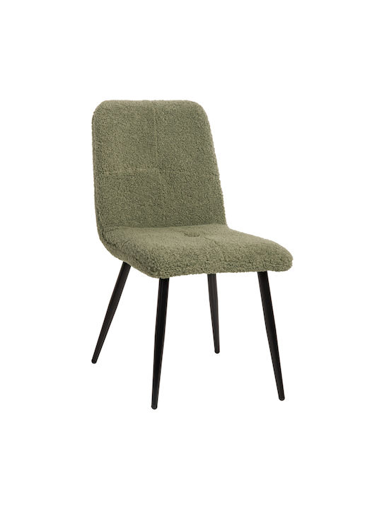 Shelly Dining Room Fabric Chair Green 48x64x87cm