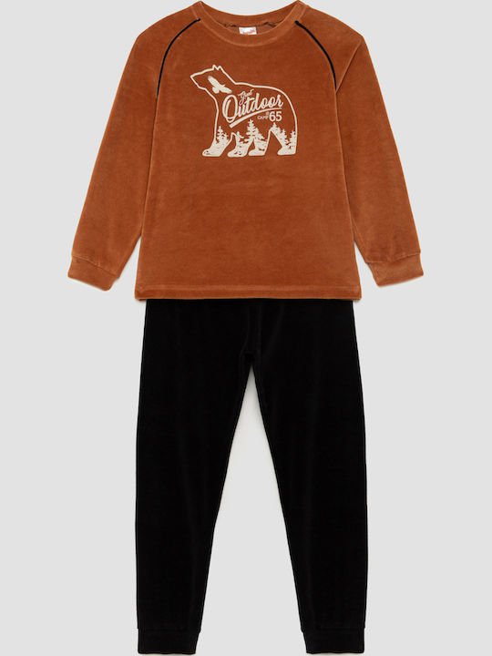 Minerva Kids Nightwear Winter Cotton Brown
