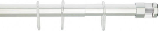 Grekon Νο1240 Telescopic Straight Shower Curtain Rod Aluminium Ø25mm 75cm