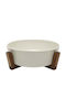 Espiel Wooden Salad Bowl White 28x28x8cm