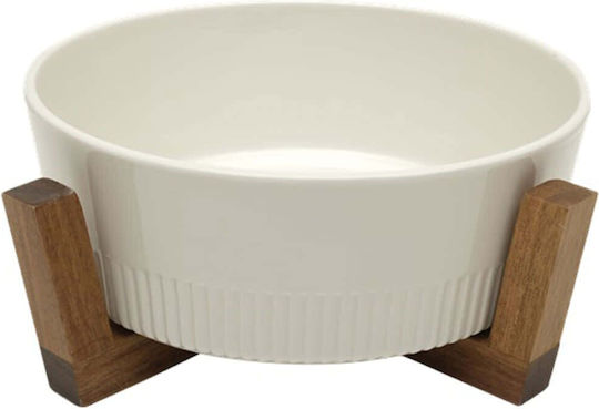 Espiel Wooden Salad Bowl White 23x23x8cm