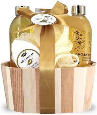 Gloss! Argan Oil Bath Skin Care Set for Body Cleaning 4pcs