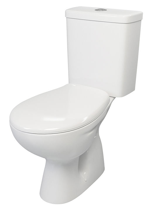Biojet Stehende Toilette Unterer Siphon Randlos mit Spülung Weiße Biojet Stehende Toilette Unterer Siphon Randlos mit Spülung Weiße
